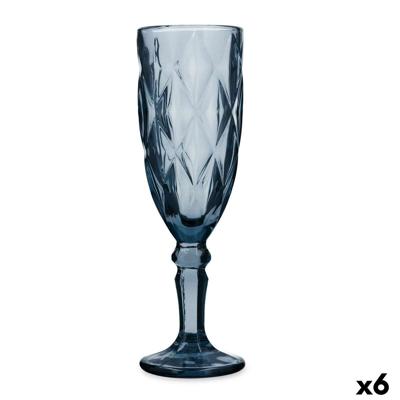 Champagneglas Quid Maia Blauw Glas 165 ml (6 Stuks)