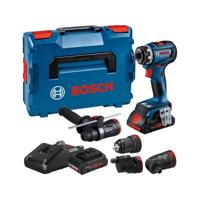 Bosch Professional GSR 18V-90 FC Accu Schroefboormachine FlexiClick 18V 4.0Ah + 4x Hulpstukken in L-Boxx - 06019K6200