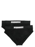 DSQUARED2 lot de deux slips à bande logo - Noir