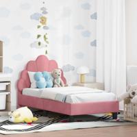Peuterbedframe met hoofdbord Roze 70 x 140 cm Fluweel