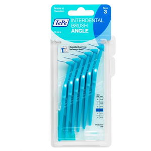 TePe Interdentale Ragers Angle 0.6 mm blauw - 6 stuks