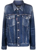 DSQUARED2 veste en jean à effet usé - Bleu