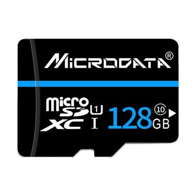 MICROGEGEVENS 128GB U1 blauwe lijn en zwarte TF (Micro SD)-geheugenkaart