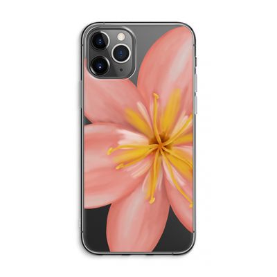 Pink Ellila Flower: iPhone 11 Pro Max Transparant Hoesje