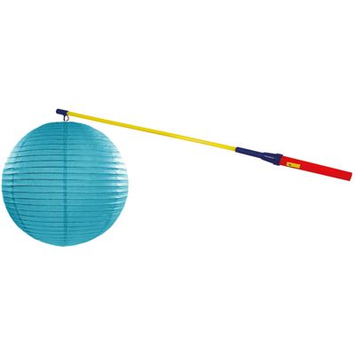 Lampionstokje 50 cm - met lampion - turquoise blauw - D25 cm