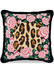 Dolce & Gabbana coussin brodé à imprimés multiples - Rose