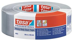 Tesa Weefseltape | zilver | lengte 50 m | breedte 48 mm wiel | 1 stuk - 04663-00007-02 04663-00007-02