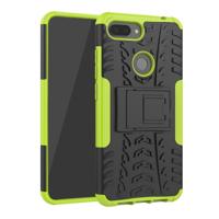 Schokbestendige PC + TPU Tire patroon Case voor Xiaomi Mi 8 lite met houder (groen)