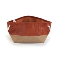 Veelzijdige mand Versa Corduroy 27 x 26 x 27 cm Terra cotta