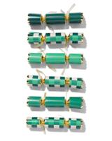 HEMA Feestwens met spel groen geruit - 6 stuks (groen)