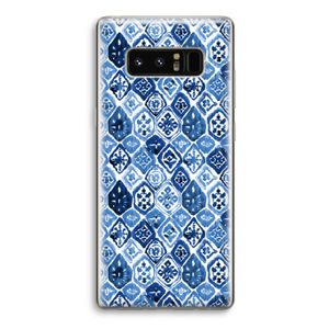 Blauw motief: Samsung Galaxy Note 8 Transparant Hoesje