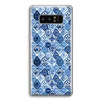 Blauw motief: Samsung Galaxy Note 8 Transparant Hoesje