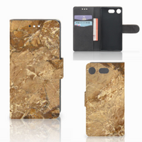 Sony Xperia XZ1 Compact Bookcase Marmer Creme - thumbnail