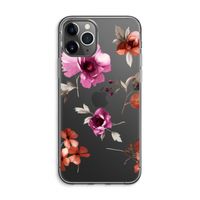 Geschilderde bloemen: iPhone 11 Pro Max Transparant Hoesje