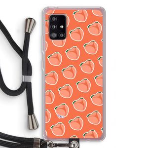 Just peachy: Samsung Galaxy A51 5G Transparant Hoesje met koord