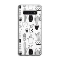 Cactusmotief: Samsung Galaxy S10 4G Transparant Hoesje