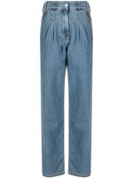MSGM jean droit à détail plissé - Bleu
