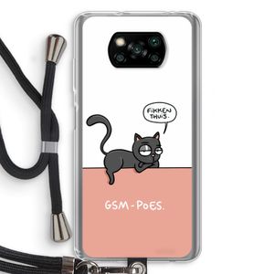 GSM poes: Xiaomi Poco X3 NFC Transparant Hoesje met koord