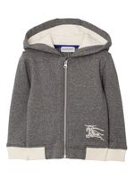 Burberry Kids hoodie zippé à logo EKD brodé - Gris - thumbnail