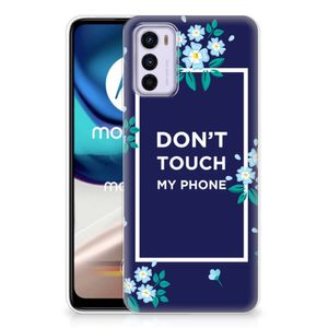 Motorola Moto G42 Silicone-hoesje Flowers Blue DTMP