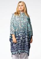 Yoek Lange wijde Blouse LUGO | Blauw | Maat 42/44