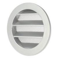 Ventilatierooster buiten Ø 80mm - Aluminium gevelrooster - Vliegen- en muggenwerend scherm