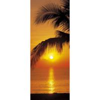 Fotobehang - Palmy Beach Sunrise 92x220cm - Papierbehang - thumbnail