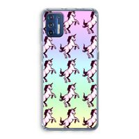 Musketon Unicorn: Motorola Moto G9 Plus Transparant Hoesje
