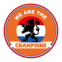 15x stuks oranje / Nederland supporter bierviltjes ek / wk voetbal - we are the champions   -