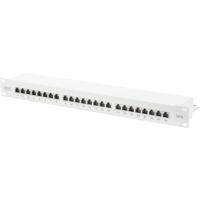 Digitus DN-91624S-EA 24 poorten Netwerkpatchpaneel 483 mm (19) CAT 6A 1 HE Grijs-wit (RAL 7035) Ingericht