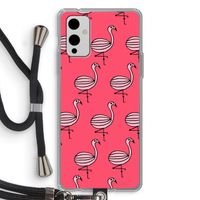 Flamingo: OnePlus 9 Transparant Hoesje met koord