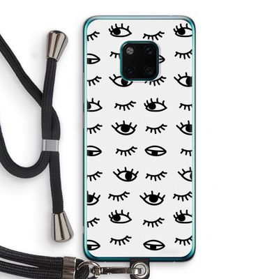 Eye pattern #2: Huawei Mate 20 Pro Transparant Hoesje met koord