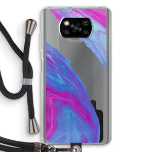 Zweverige regenboog: Xiaomi Poco X3 NFC Transparant Hoesje met koord