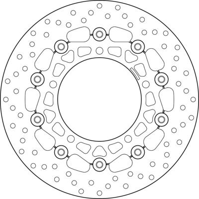 BREMBO Serie Oro remschijf, remschijven voor de moto, zwevend 78B40829