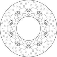 BREMBO Serie Oro remschijf, remschijven voor de moto, zwevend 78B40829