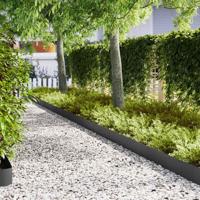 Gazonranden 30 pcs Zwart 100 x 0.5 x 20 cm Staal