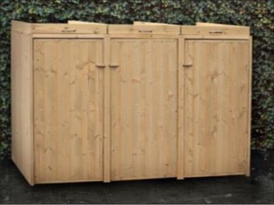 Containerberging Triple 215x80x120 cm- - Hout- Tuindeco