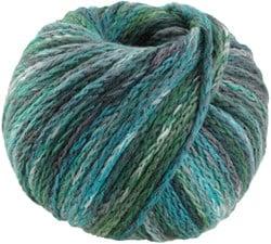 Lana Grossa Cool Merino Big Color 409 Donkergroen/petrol/zee/grijsgroen/grijs/wit