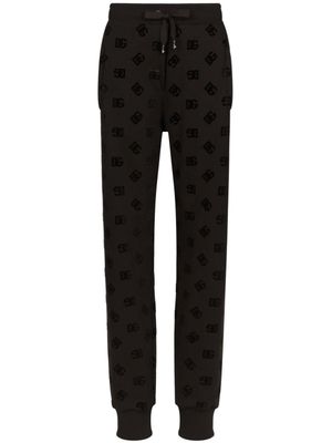 Dolce & Gabbana pantalon de jogging à logo floqué - Noir