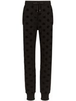 Dolce & Gabbana pantalon de jogging à logo floqué - Noir