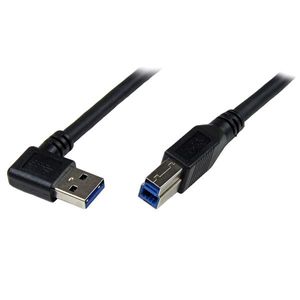 StarTech.com 1 m zwarte SuperSpeed USB 3.0-kabel rechtshoekig A naar B M/M