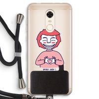 Hartje: Xiaomi Redmi 5 Transparant Hoesje met koord