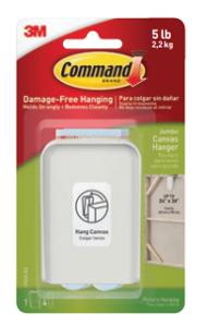 3M Command-hanger XL met canvas (l x b x h) 85 x 56 x 18 mm Wit Inhoud: 1 stuk(s)