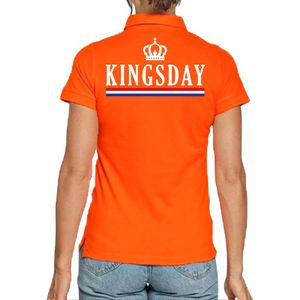 Koningsdag polo t-shirt oranje Kingsday voor dames XL  -