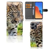 Xiaomi Redmi 12 | Telefoonhoesje | Met pasjeshouder | Baby Luipaard