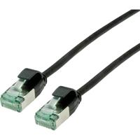 roline recycled material RJ45 (cross) Netwerkkabel Aansluitkabel CAT 6A U/FTP 5 m Zwart