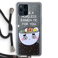 I'm A Hopeless Ramen-Tic For You: Oppo Find X3 Transparant Hoesje met koord