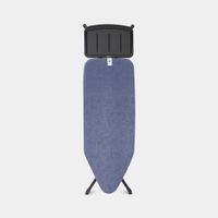 Brabantia Strijkplank C, 124x45 cm Denim Blue met solide stoomunithouder - Black - thumbnail