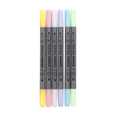 Creativ Company Dubbelzijdige textielstiften - pastel, 6st.