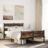 Bedframe zonder matras hout gerookt eikenkleurig 120x200 cm